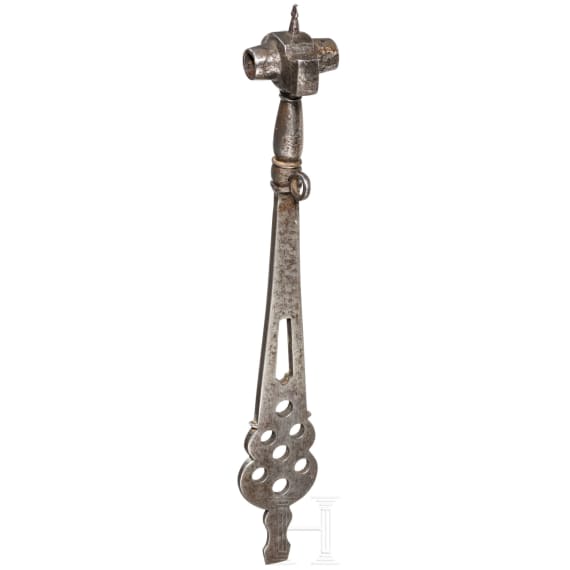Eiserner Radschlossschl&uuml;ssel, deutsch, um 1600