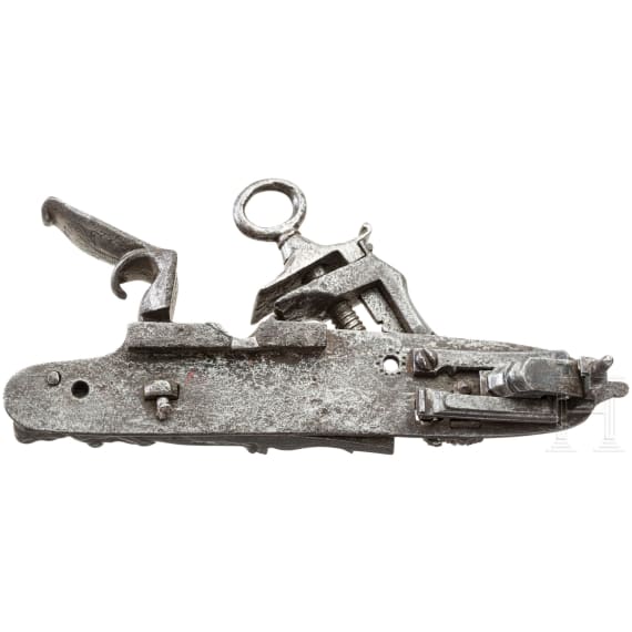 A Miquelet lock with erotic decoration, Italy, 18th century