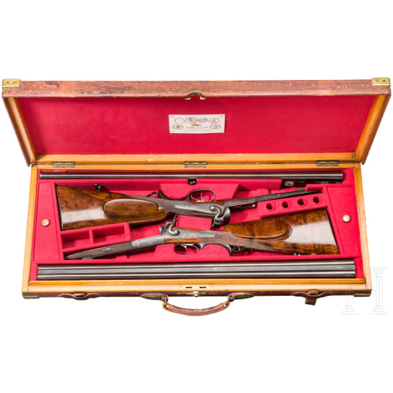 A pair of side-by-side shotguns by Anton Mulacz, Vienna