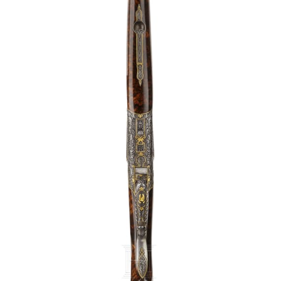 A cased deluxe break-action rifle by Karl Hauptmann, Ferlach, with Zeiss scope