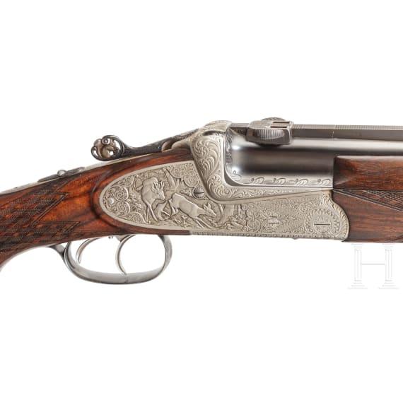 A Ferlach over-and-under rifle with Zeiss scope