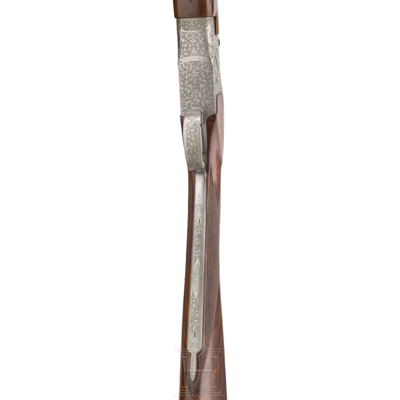 A cased O/U rifle FN Mod. Express with Hertel & Reuss scope and interchangeable O/U rifle barrel with Hertel & Reuss scope