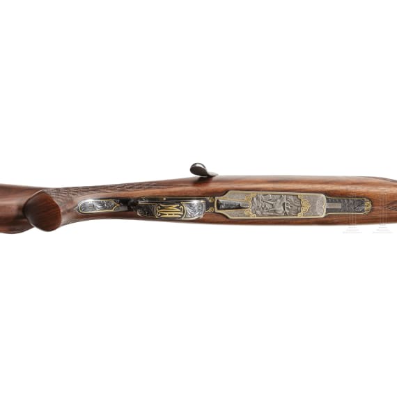 A Borovnik repeating rifle, Ferlach, with Zeiss scope