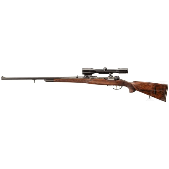 A Borovnik repeating rifle, Ferlach, with Zeiss scope