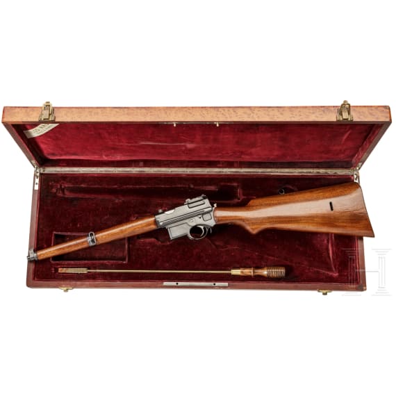A Mannlicher system semi-auto "pistol carbine" M 1897/01, demo gun for exports to South America, with case
