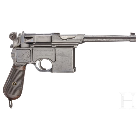 A Mauser C 96 Cone Hammer, fixed rear sight, so-called "Erleichterte Pistole" incl. matching-numbered stock