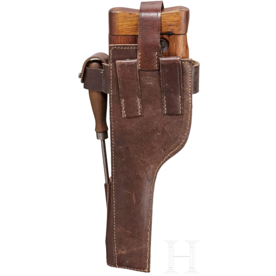 Mauser C 96 "Prewar Commercial", mit Kasten und Belederung