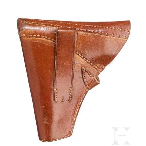 An Ortgies pistol in cal. 9 mm short, export model with holster