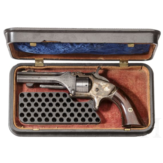 Smith & Wesson No. 1, Second Issue, im originalen Guttapercha-Kasten