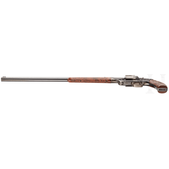 A cased Smith & Wesson Model 320 Revolving Rifle