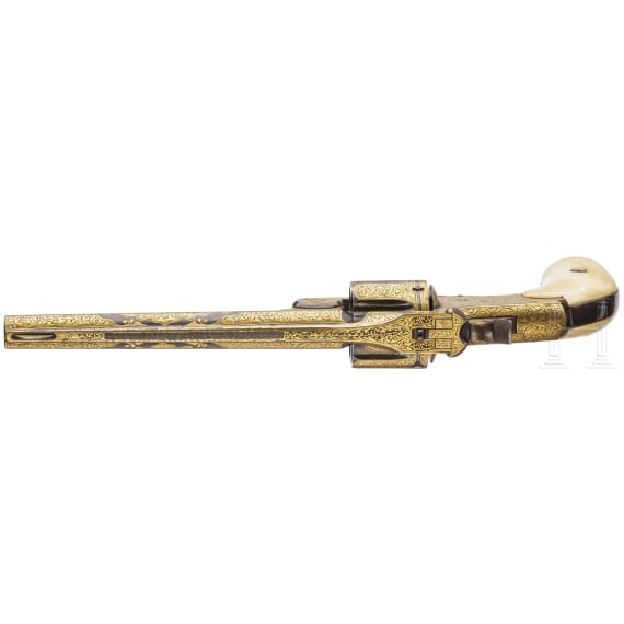 A gilded deluxe Smith & Wesson New Model No. 3 Revolver for the oriental market
