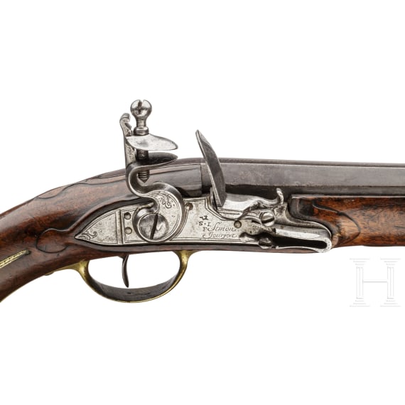 A French cavalry pistol of the Gendarmes de la Garde du Roy, post-1763 pattern