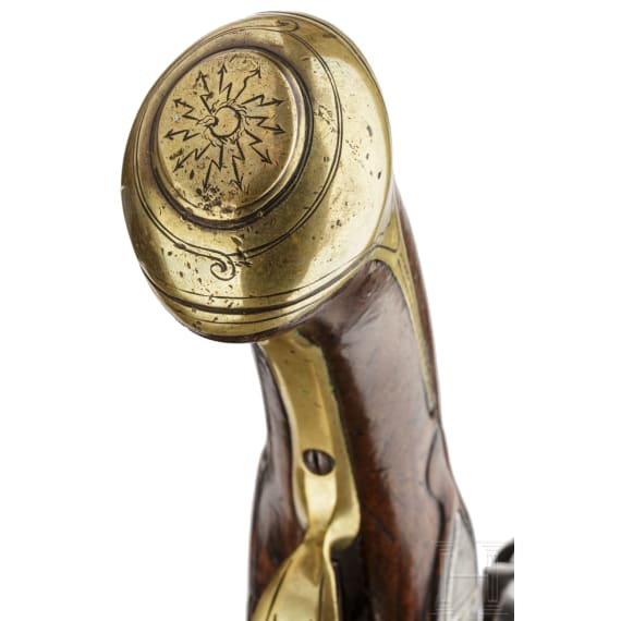 A French cavalry pistol of the Gendarmes de la Garde du Roy, post-1763 pattern