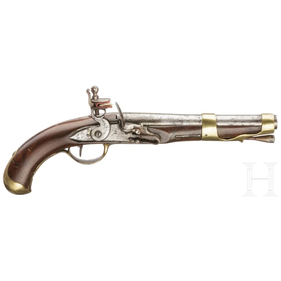 A French flintlock pistol Mod. 1763/66 2nd version, St. Etienne, circa 1775