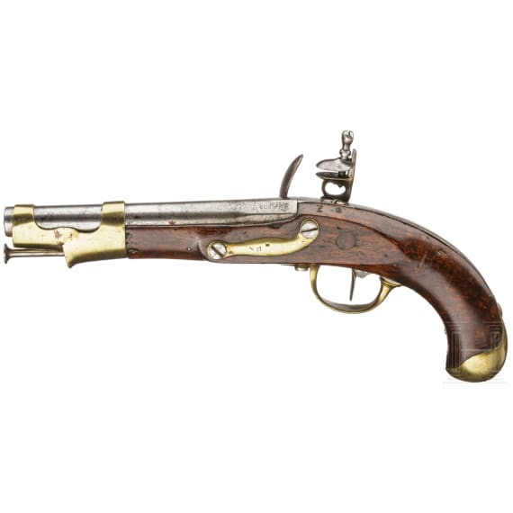 A French flintlock cavalary pistol, Maubeuge M an 9, made 1808