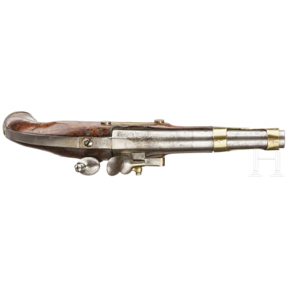 A French flintlock cavalary pistol, Maubeuge M an 9, made 1808