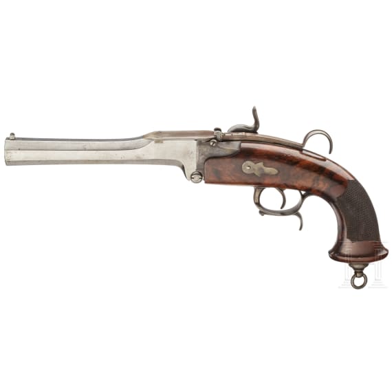 A French prototype of a breech-loading pistol, similar to an M 1833 officer's pistol