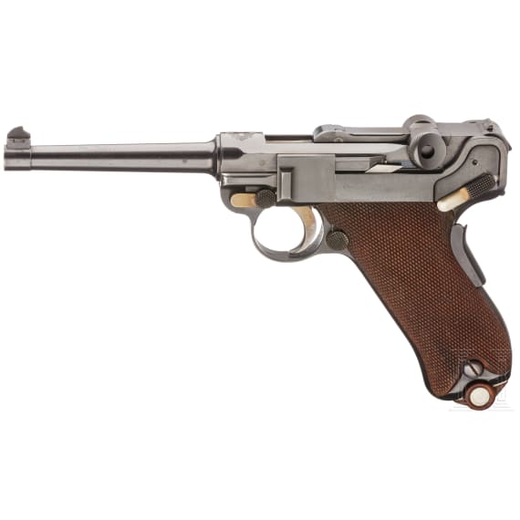 A Parabellum Mod. 1900, Swiss Service Pistol, 1st pattern without milling groove for magazine release button
