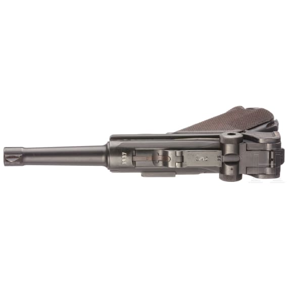 Pistole 08, Mauser, Code "1937 - S/42", mit Anschlagschaft