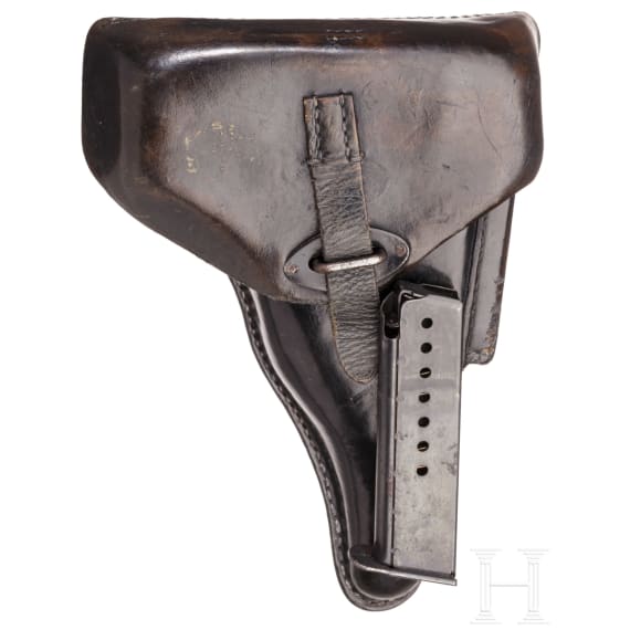 A Mauser P 38, code "byf - 43" with holster