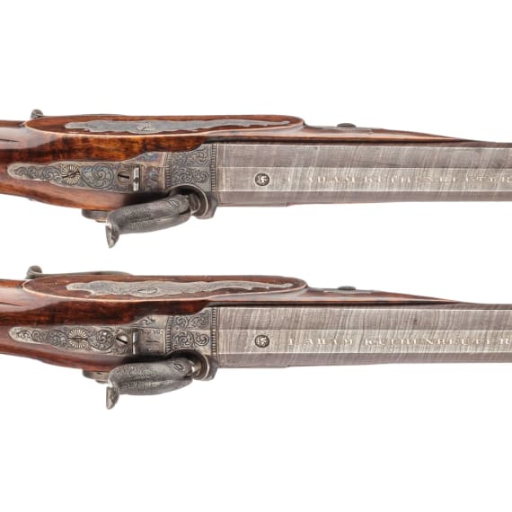 Ein Paar Perkussionspistolen, Adam Kuchenreuter, Regensburg, um 1850