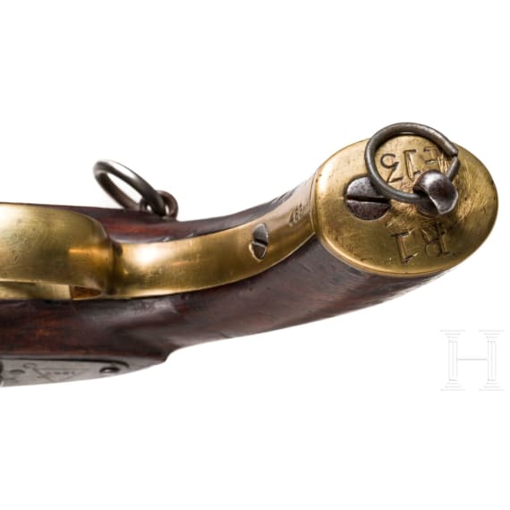 A breechloading percusion pistol, Westley Richards & Co., Portugal Contract, 1867