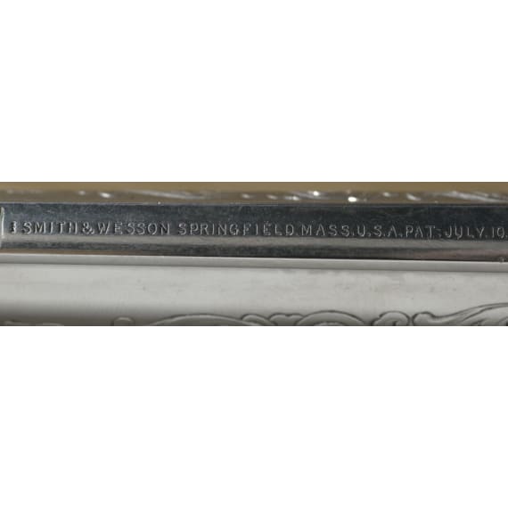 A cased deluxe Model 3 Russian First Model with engraved nickel finish