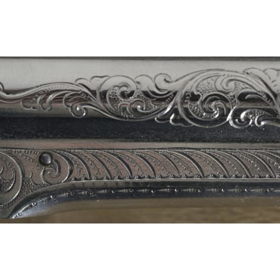 A cased deluxe Model 3 Russian First Model with engraved nickel finish