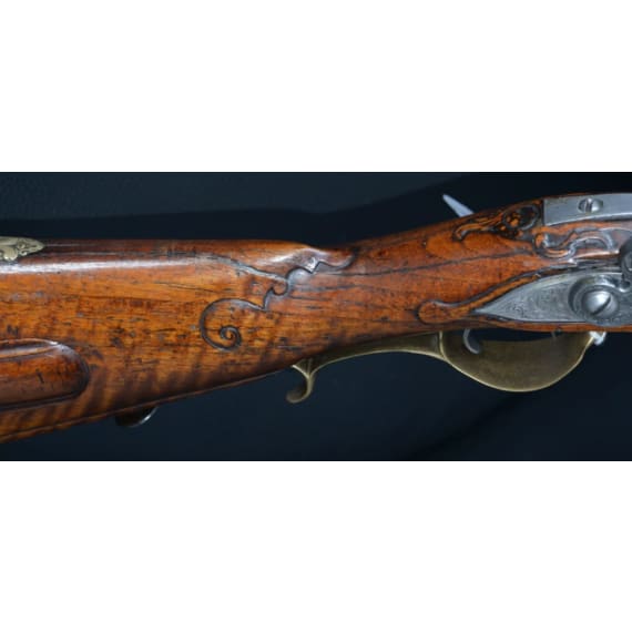 A flintlock rifle by Bosler in Darmstadt, ca. 1780