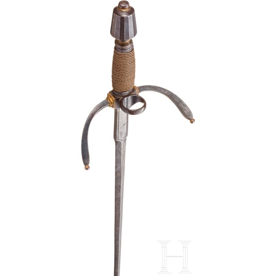 A German, probably Saxon, long left-handed dagger, circa 1600/1610