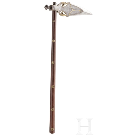 An Indian battle axe (nadjag), 19th century