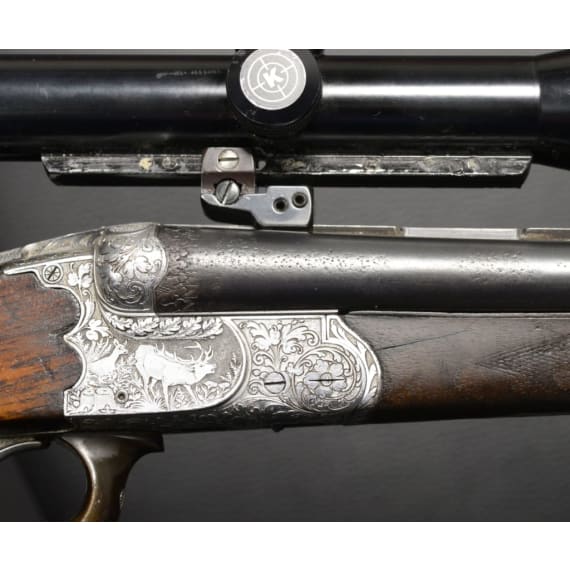 A pre-war three-barrel rifle-shotgun, Suhl