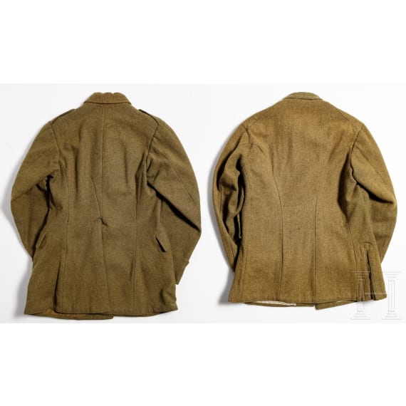 Two tunics for enlisted men of the colonial troops in World War I
