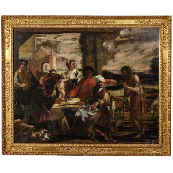 A large Dutch old master painting, 17th century