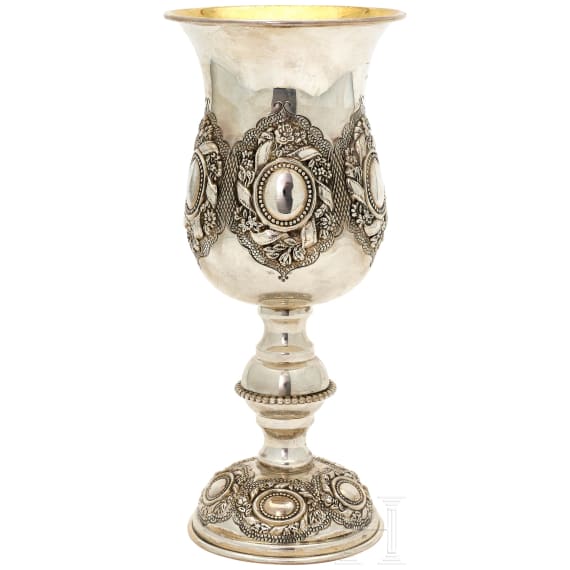A silver cup gilded on the inside, 20th century