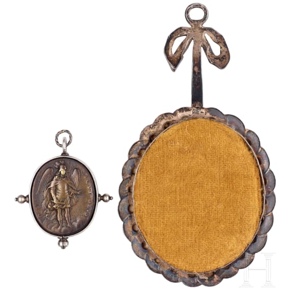 Two religious pendants, German, 17th/18th century