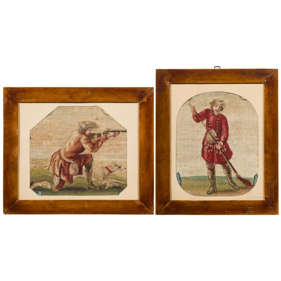 Two French hunting scenes, 18th century