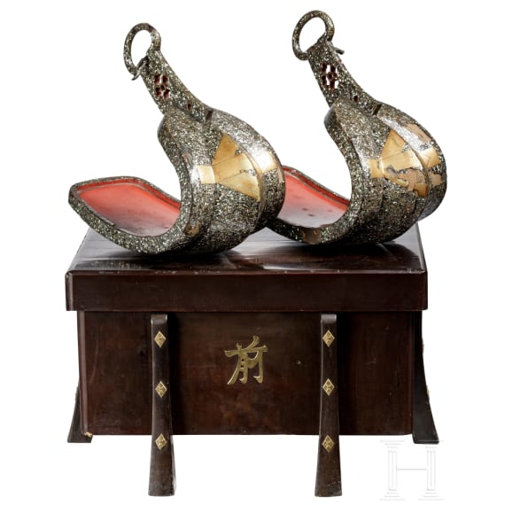 A pair of Japanese abumi, 18th century