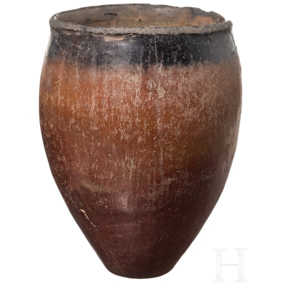 A "black-topped" beaker, Naqada I, Upper Egypt, circa 4500 - 3500 B.C.