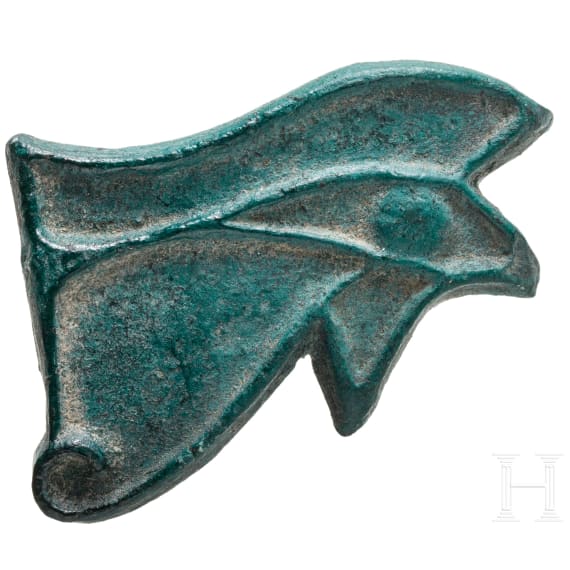 An Egyptian Wedjhat eye amulet, 2nd - 1st millennium B.C.