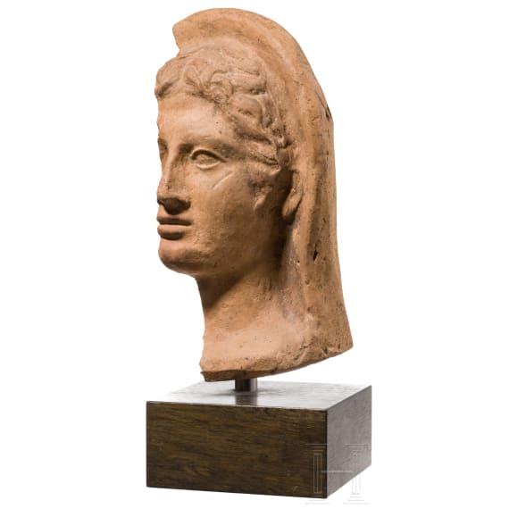 An impressive Fragment of an Italian-Etruscan votive head, 4th - 2nd century B.C.