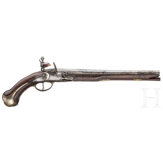 A long flintlock pistol, A. Tenzenas in St. Etienne, circa 1720
