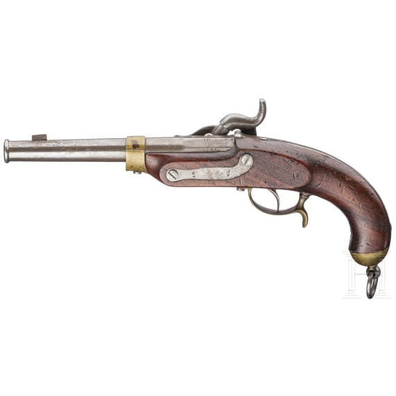 An M 1850 cavalry pistol, Indian collector's replica.