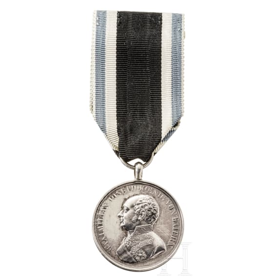 A Bavarian silver Military Merit Medal ("Bravery Medal") awarded in the World War of 1914/18