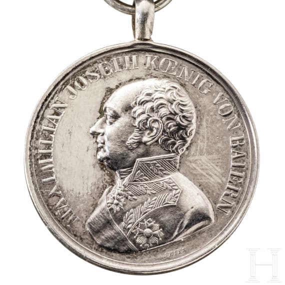 A Bavarian silver Military Merit Medal ("Bravery Medal") awarded in the World War of 1914/18