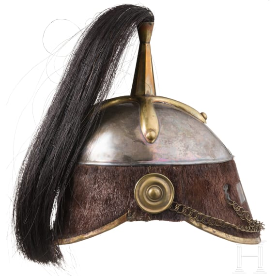 A helmet for officers of the Guardia Civica di Milano, mid-19th century
