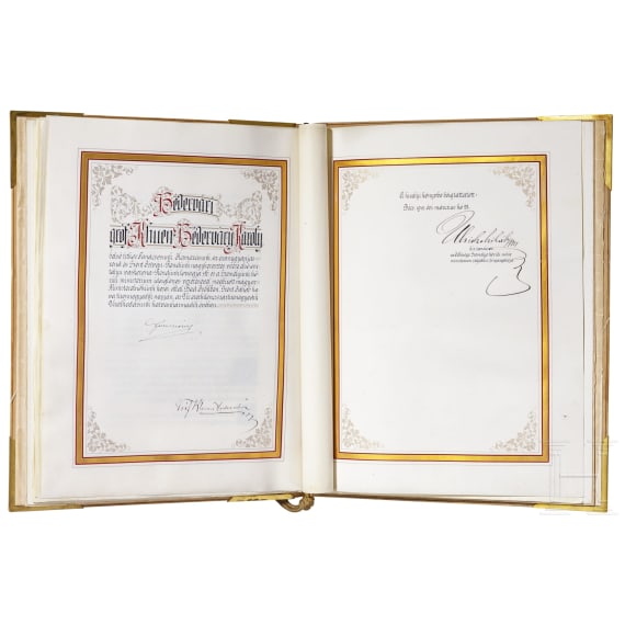Emperor Franz Josef I of Austria – a magnificent Hungarian patent of nobility for Kiss Antal(t), dated 1912