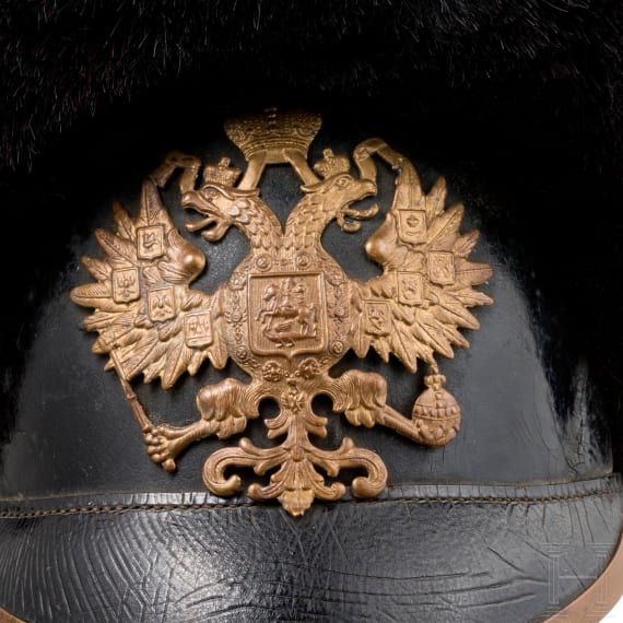 A helmet for enlisted men of the Russian dragoon regiments, dated 1910