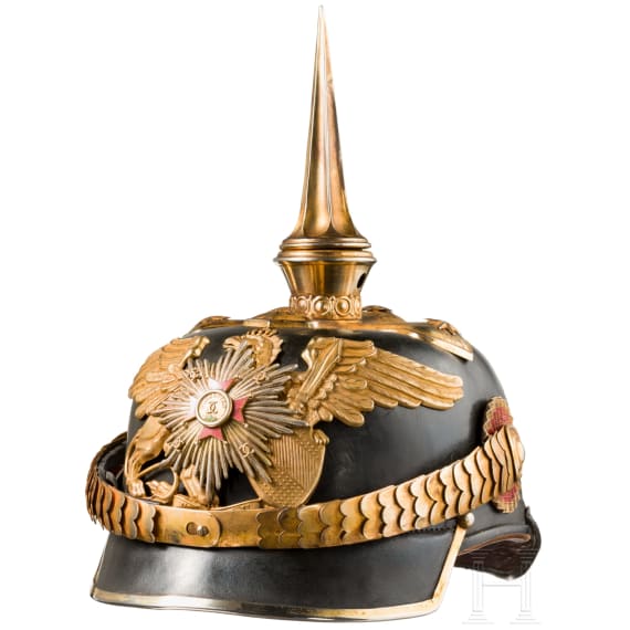 Helm M1886 für einen badischen General, Trageweise ab 1897