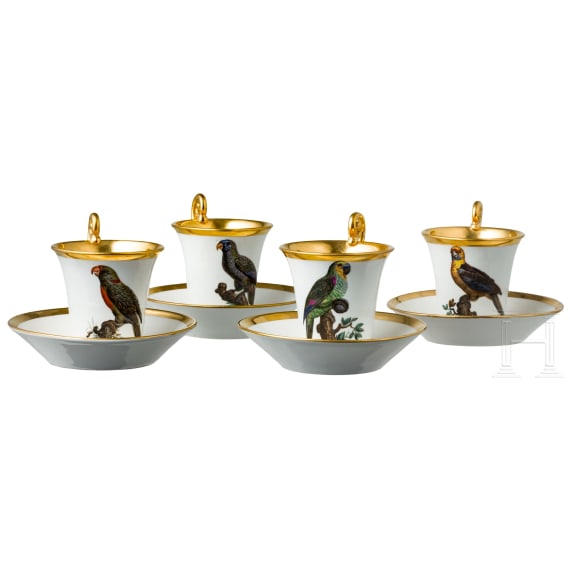 Maximilian I Joseph of Bavaria – an unparalleled coffee and tea service with parrot motifs, Porcelain Manufacture Nymphenburg, circa 1810/20